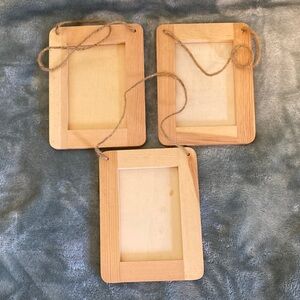 Set of 3 Wooden Hanging Picture Frames 5x7